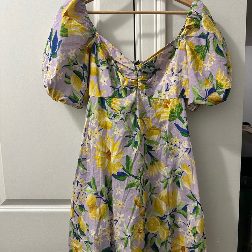 FARM Rio Yellow Floral Mini Dress - Picture 2 of 3